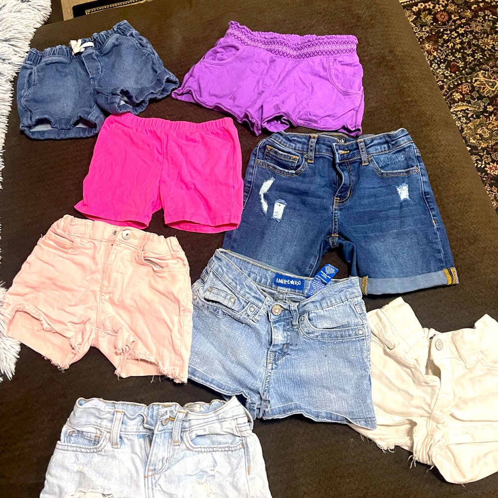 Lot of 8 youth girls shorts